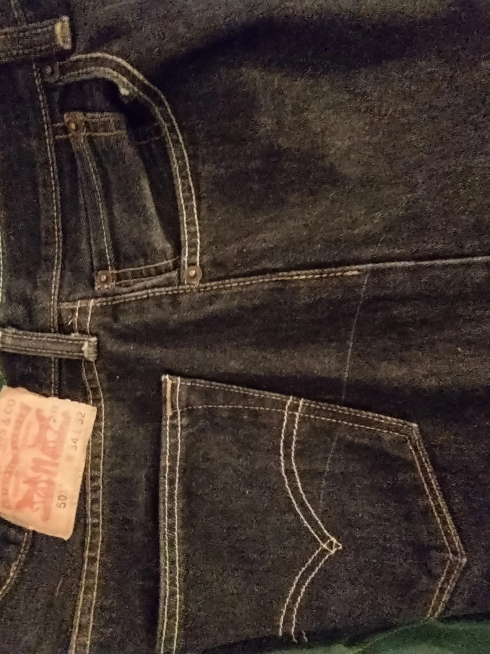 Classic Dark Denim Jeans - Back Pocket Detail